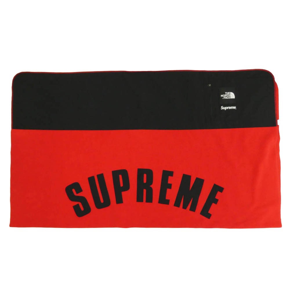 Supreme シュプリーム 19SS x The North Face ザノースフェイス Arc Logo Denali Fleece Blanket アーチロゴ デナリ フリース ブランケット レッド系 ブラック系【中古】