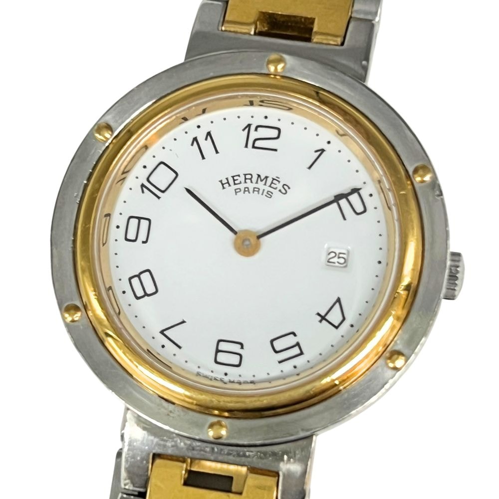 HERMES エルメス クリッパー デイト クォーツ レディース 腕時計 C1250