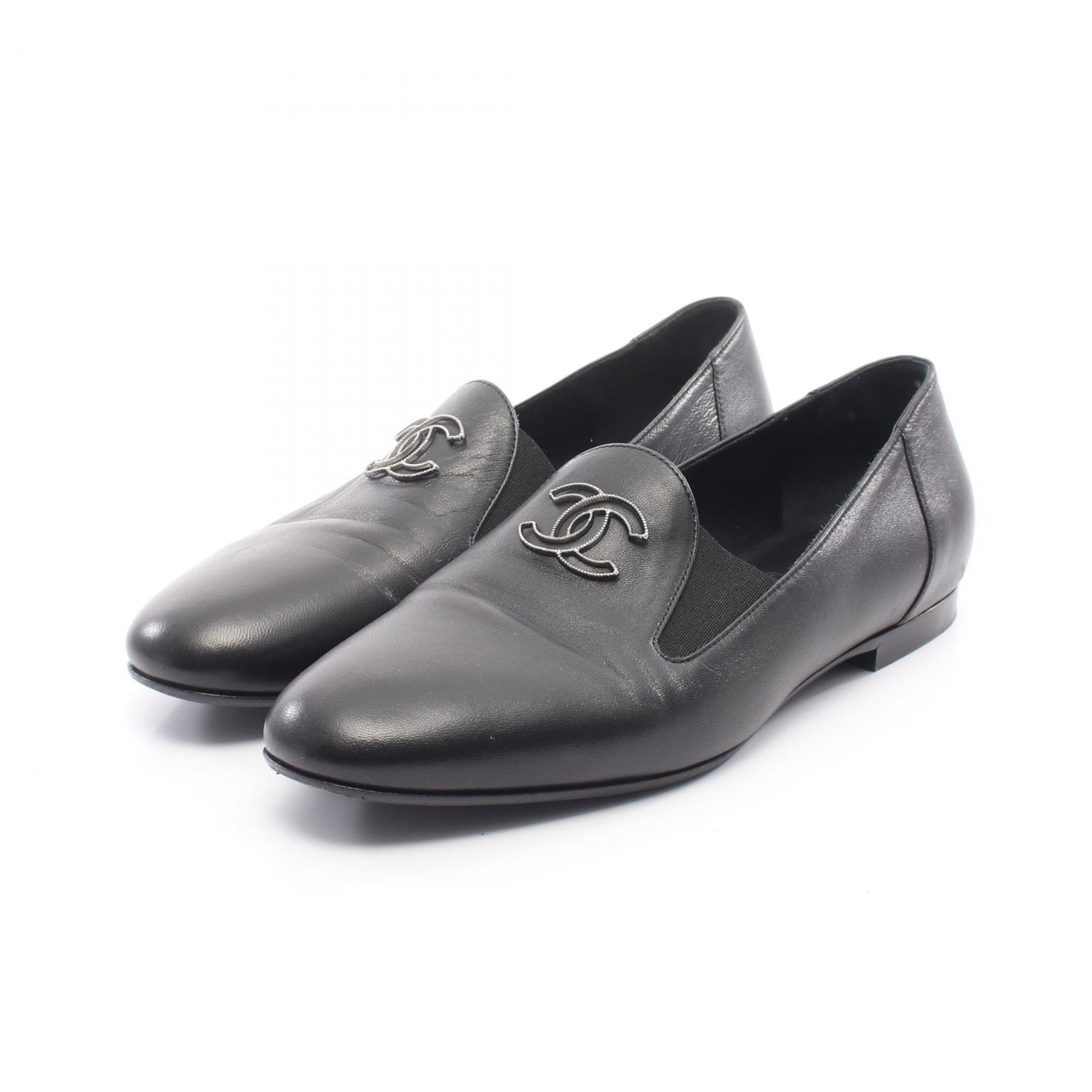 シャネル CHANEL ココマーク オペラシューズ 靴 レザー レディース ブラック系 【中古】