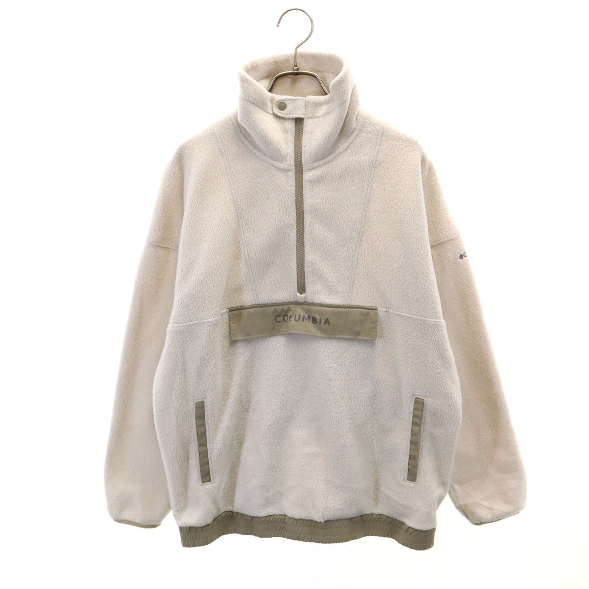 Columbia コロンビア ハーフジップ フリースジャケット L アイボリー