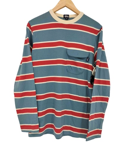 紺タグ ボーダーポケットTシャツ【1142718718149】