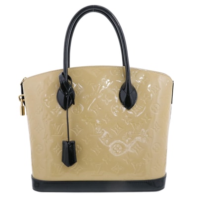 LOUIS VUITTON ルイ・ヴィトン ロックイット PM ハンドバッグ M90251 モノグラムヴェルニ ベージュ ブラック レディース【中古】