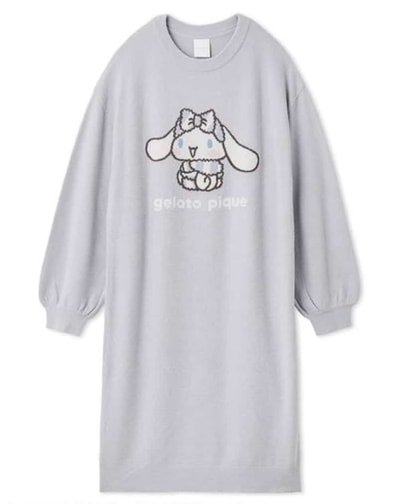 サンリオハウス ジェラートピケ スムーズィーワンピース シナモロール シナモン ジェラピケ gelatopike ニット ルームウェア パジャマ