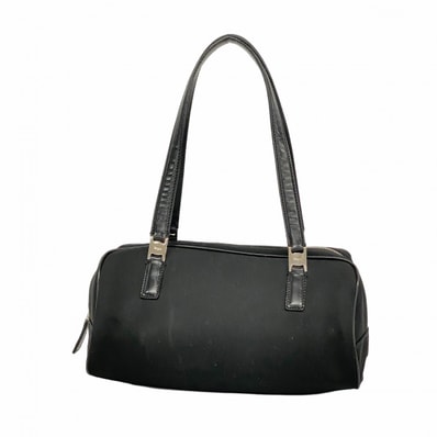 【6dc3255】サルヴァトーレフェラガモ ハンドバッグ ナイロン ブラック シルバー金具【中古】レディース