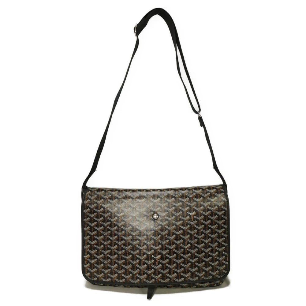 GOYARD ゴヤール カペシアン MM メッセンジャー フラップ クロスボディ 斜め掛け ヘリンボーン ブラック ショルダーバッグ
