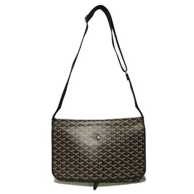 GOYARD ゴヤール カペシアン MM メッセンジャー フラップ クロスボディ 斜め掛け ヘリンボーン ブラック ショルダーバッグ