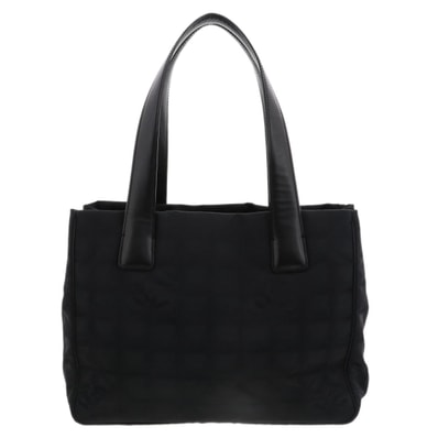 CHANEL シャネル エールトラベルライントートPM トートバッグ A20457 キャンバス ブラック レディース【中古】