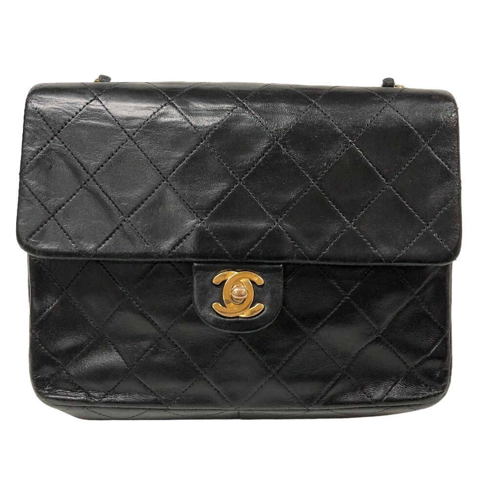 シャネル CHANEL ショルダーバッグ ココマーク ミニマトラッセ シングルチェーンバッグ ブラック