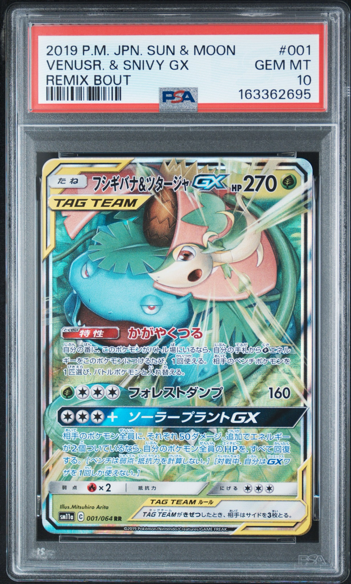 フシギバナ&ツタージャGX RR [SM11a 001/064](強化拡張パック「リミックスバウト」)