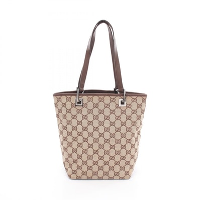グッチ GUCCI GGキャンバス トートバッグ バッグ キャンバス レザー レディース ベージュ系 / ブラウン系 31244 【中古】