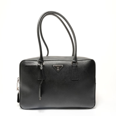 プラダ PRADA テスート ガフレ サフィアーノレザー ショルダーバッグ【中古】