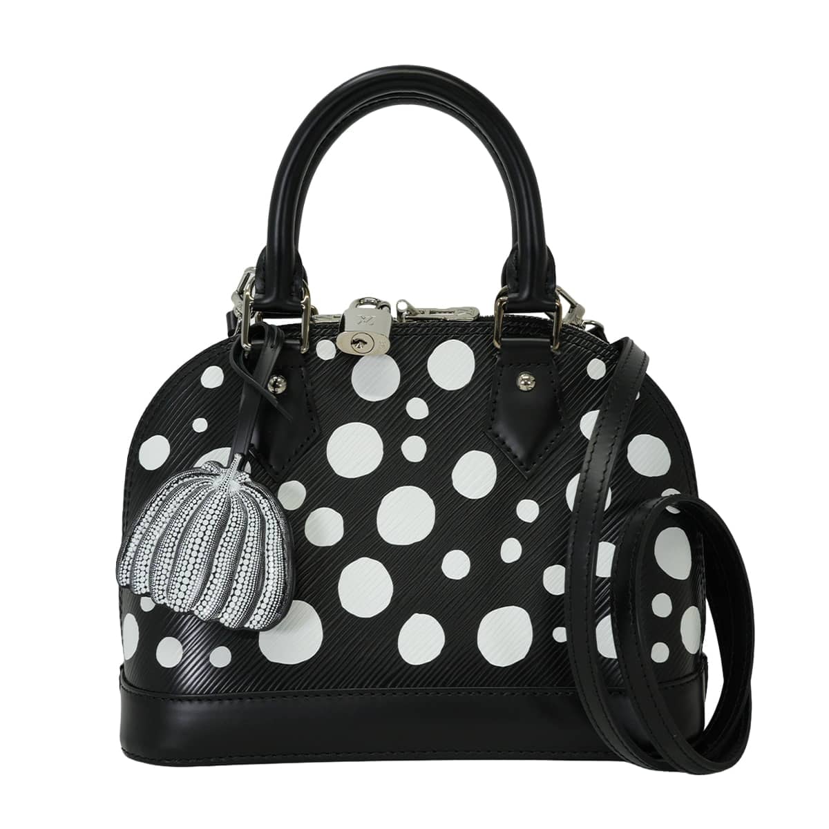 LOUIS VUITTON ルイ・ヴィトン ハンドバッグ LV×YK 草間彌生 アルマBB インフィニティドット 黒 (ブラック)/白 (ホワイト) エピ シルバー金具 M21699 新品同様【中古】