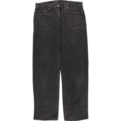古着 00年代 リーバイス Levi's 505 REGULAR FIT STRAIGHT LEG ブラックデニム テーパードデニムパンツ USA製 メンズw34相当/evb033125