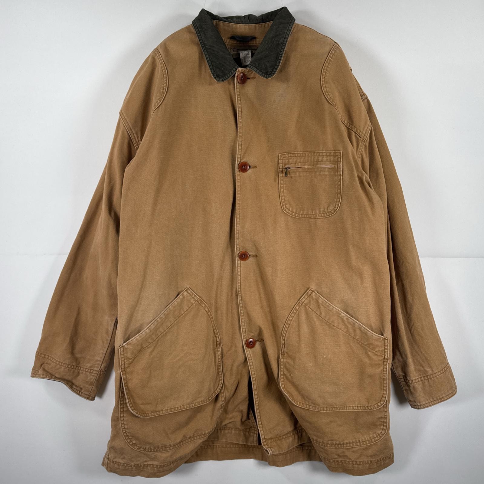 古着 90's/90年代 エルエルビーン L.L.Bean コート ハンティングジャケット ダック地 ライナー付き カバーオール 2XL  ブラウン メンズ