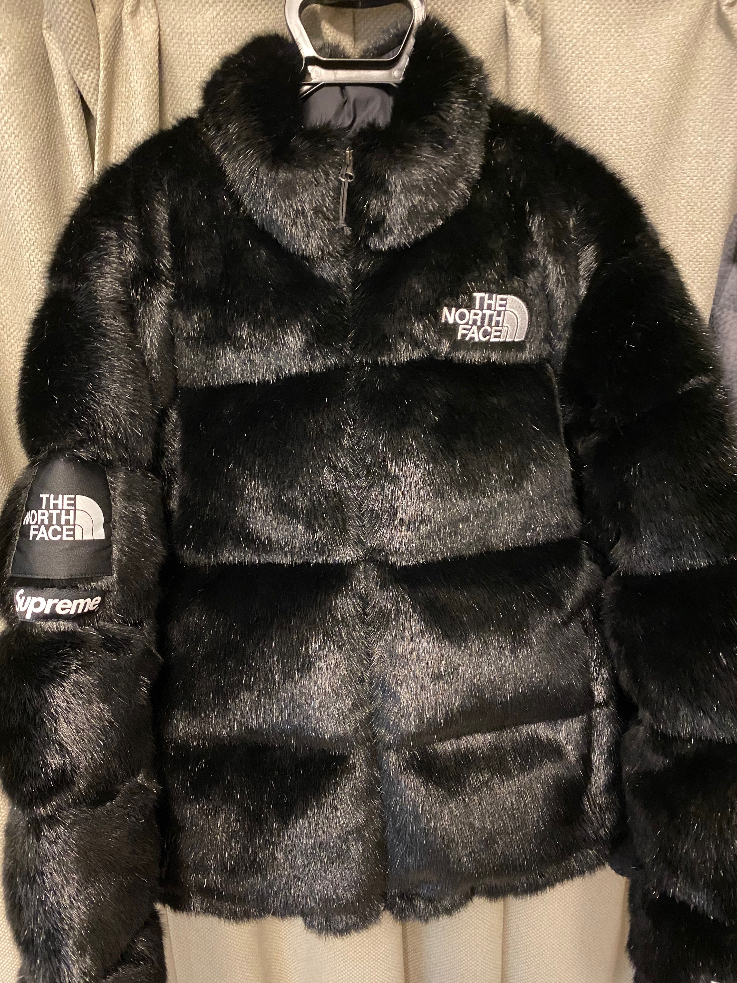 Supreme x The North Face Faux Fur Nuptse Jacket "Black"