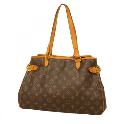 【6dc2823】ルイヴィトン トートバッグ モノグラム バティニョールオリゾンタル M51154 ブラウン【中古】レディース