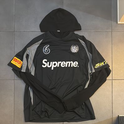Supreme Hooded Soccer Jersey "Black"