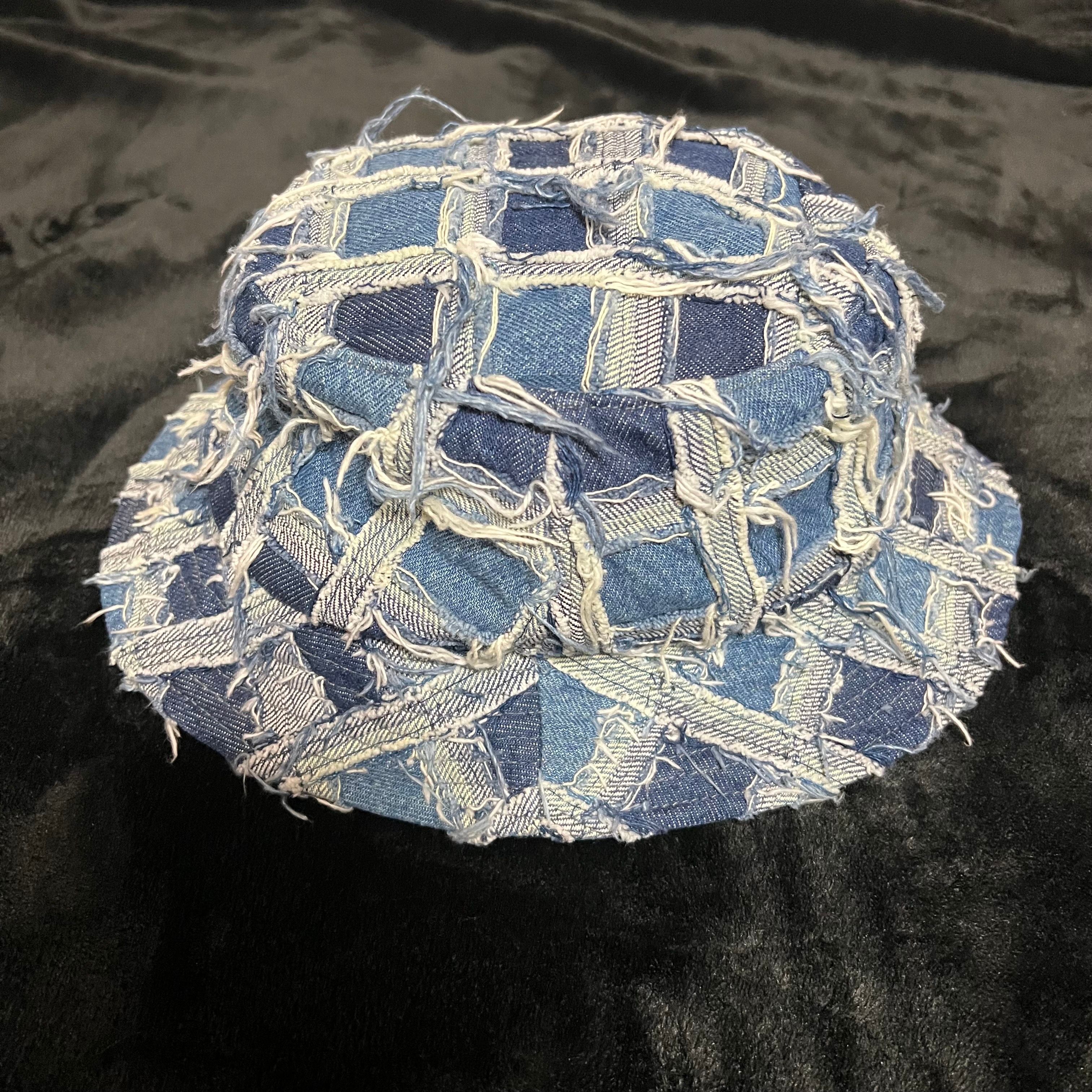 Supreme Frayed Patchwork Denim Crusher "Washed Blue"