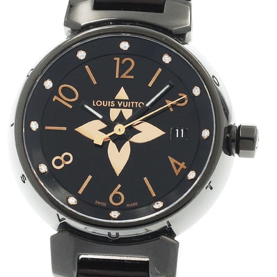 ルイ・ヴィトン タンブール オールブラックPM レディース 【中古】