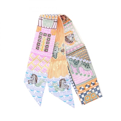 エルメス HERMES ツイリー SUPER SILK QUEST スカーフ 衣料品 シルク シルク レディース マルチカラー 【中古】
