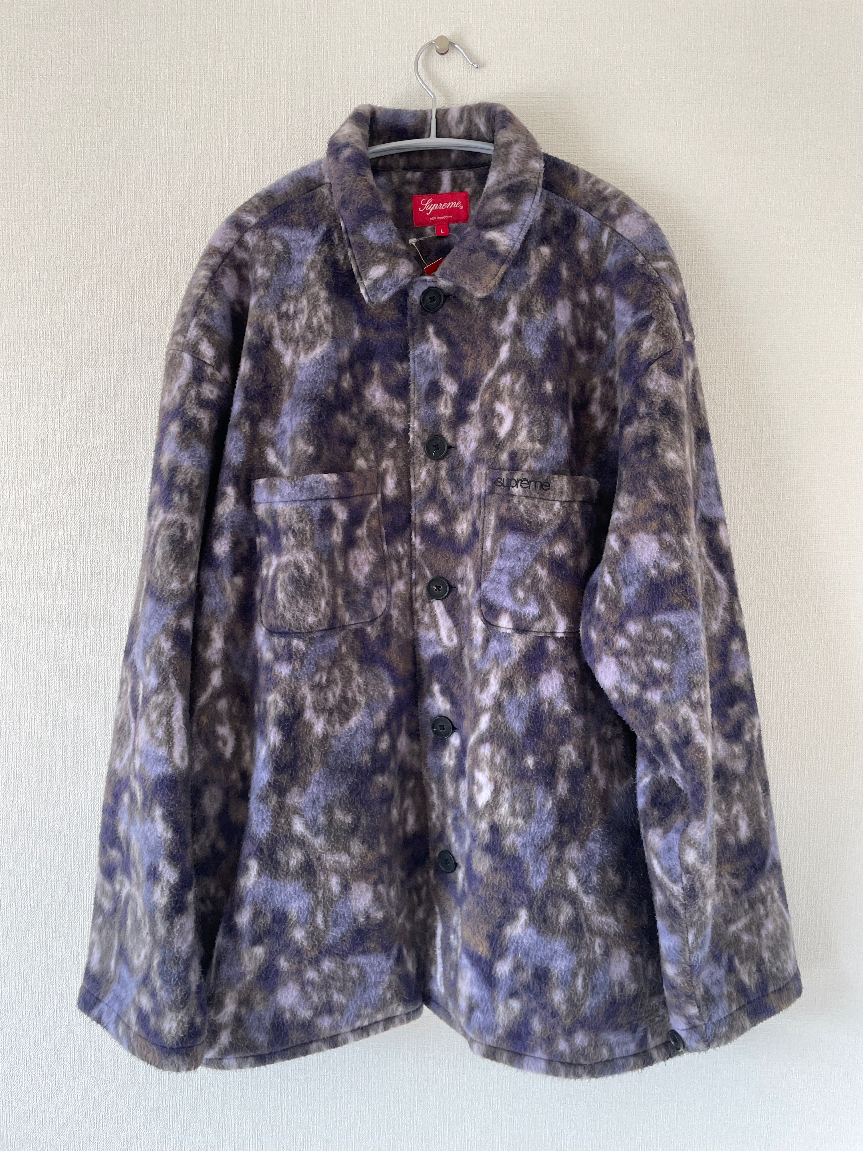 Supreme Paisley Fleece Shirt "Purple"