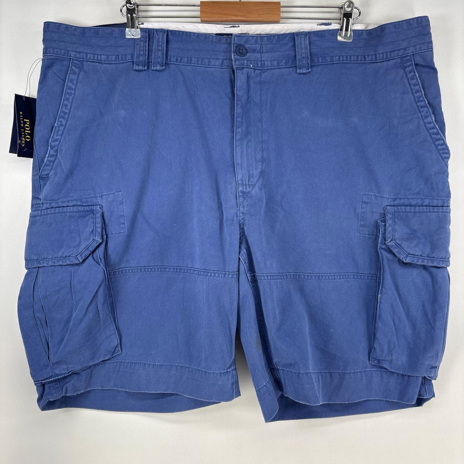 古着 デッドストック ポロ・ラルフローレン POLO RALPH LAUREN ショートパンツ ポロチノ カーゴ ハーフパンツ w46  ブルー系 メンズ