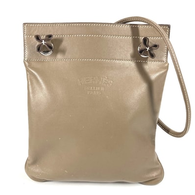 エルメス HERMES サックアリーヌミニ サックアリーヌ ミニ ポシェット 斜め掛け カバン ショルダーバッグ レザー D刻 エトゥープ グレー