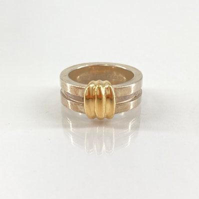 TIFFANY&Co.(ティファニー) グルーブドウィズ Ag925/750 #11.5号 リング・指輪 8.85g シルバー