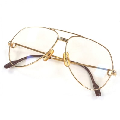 美品 カルティエ サングラス ゴールド メンズ 59□12