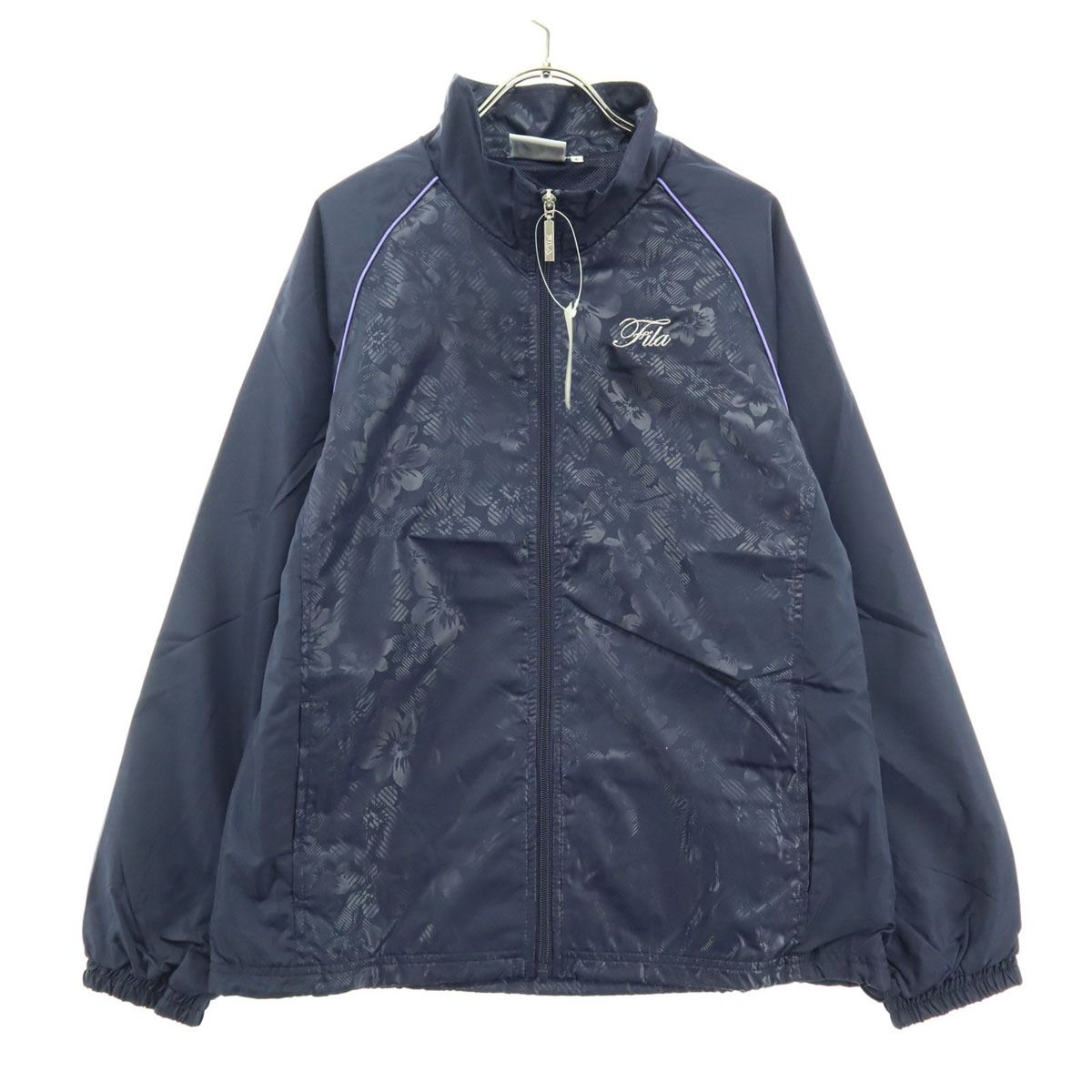 未使用 FILA フィラ 花柄 長袖 ラグラン ジャケット L ネイビー