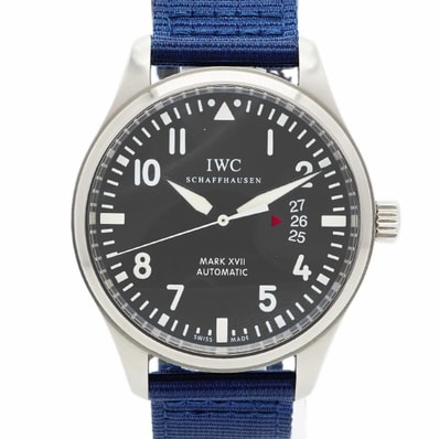 ★SALE【6wce0403】IWC アイダブリューシー シャフハウゼン パイロットウォッチ マーク17 IW326501 黒文字盤【中古】腕時計 メンズ