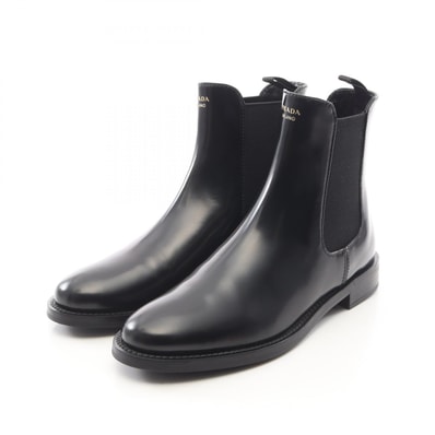 プラダ PRADA アンクルブーツ ブーツ 靴 レザー レディース ブラック系 1T847N 【中古】