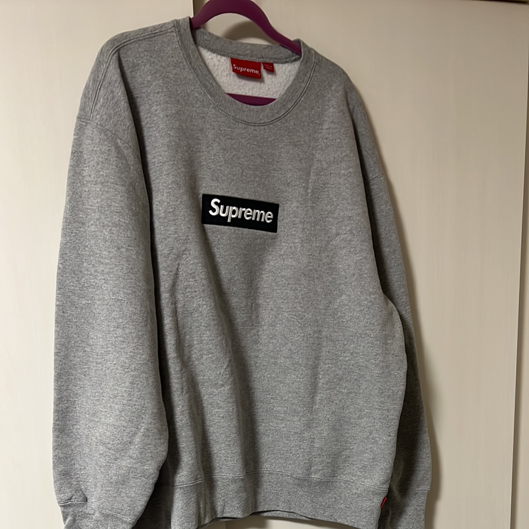 Supreme Box Logo Crewneck "Heather Grey" (22FW)