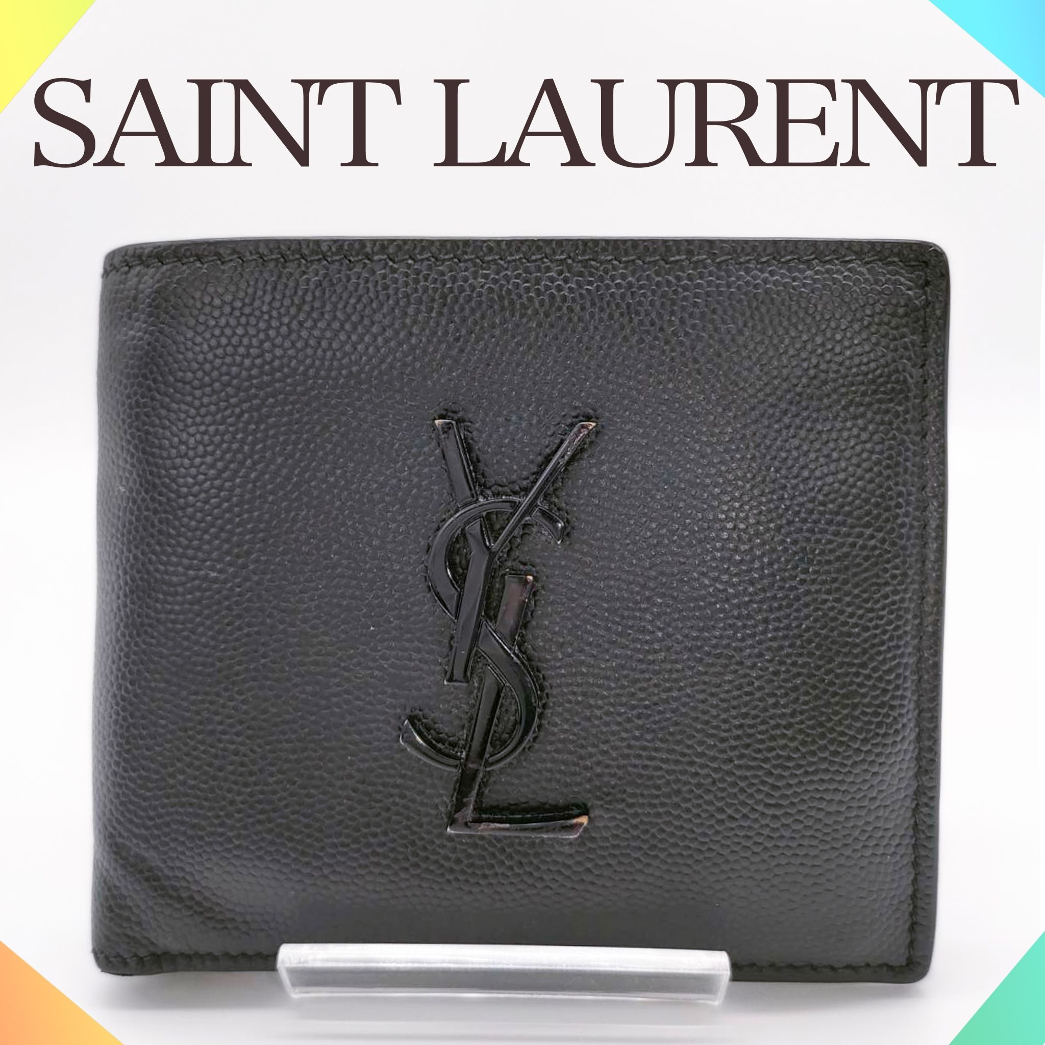 サンローランパリ GBL463249 レザー 二つ折り財布