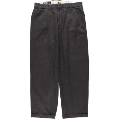古着 ラルフローレン Ralph Lauren POLO by Ralph Lauren 千鳥格子柄 ツータック コットン スラックスパンツ メンズw32相当/eaa644451