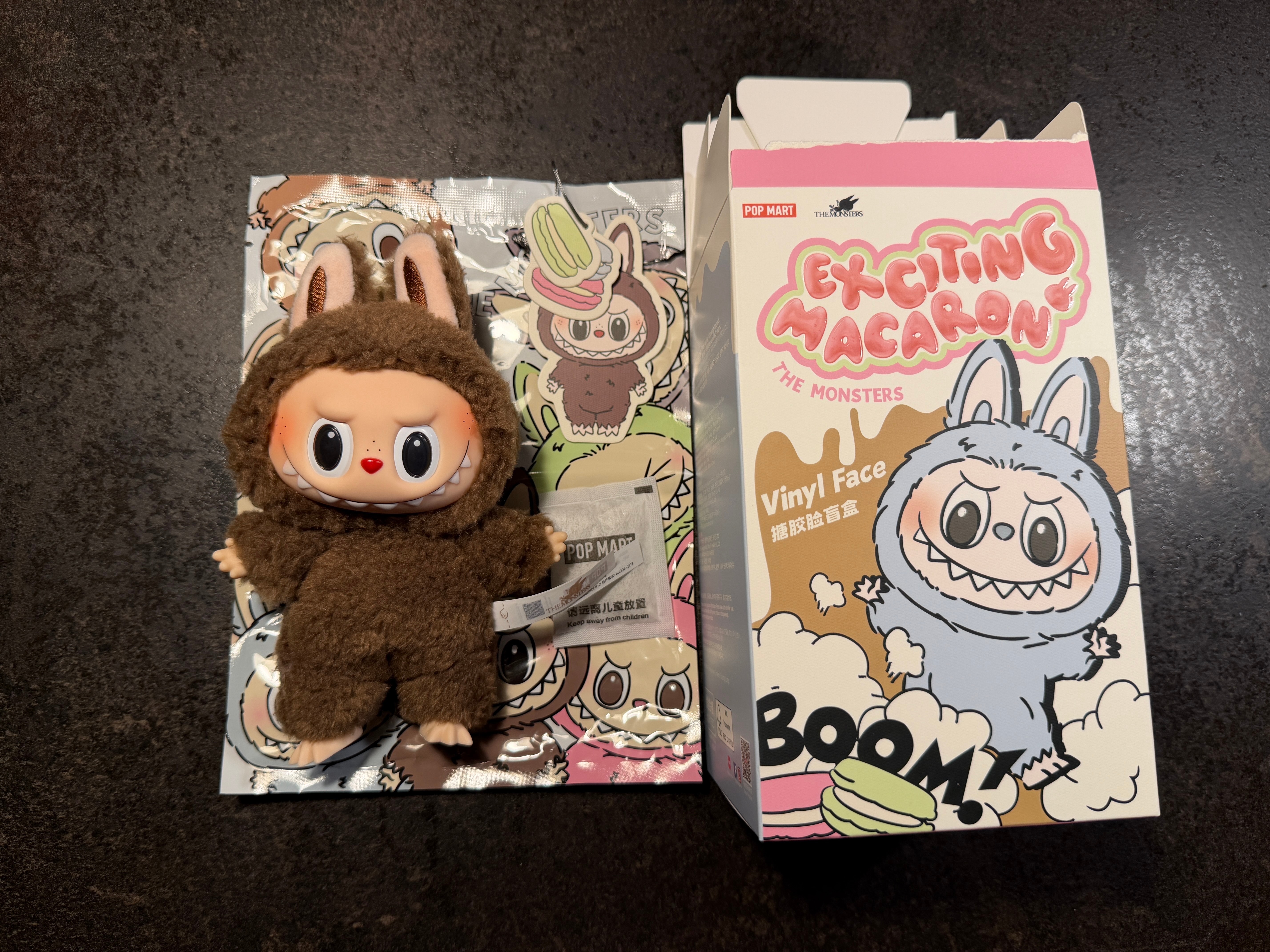 POP MART THE MONSTERS (LABUBU) Exciting Macaron Plush Series CHESTNUT COCOA (Secret)