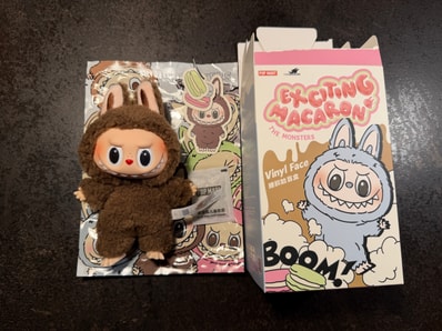 POP MART THE MONSTERS (LABUBU) Exciting Macaron Plush Series CHESTNUT COCOA (Secret)