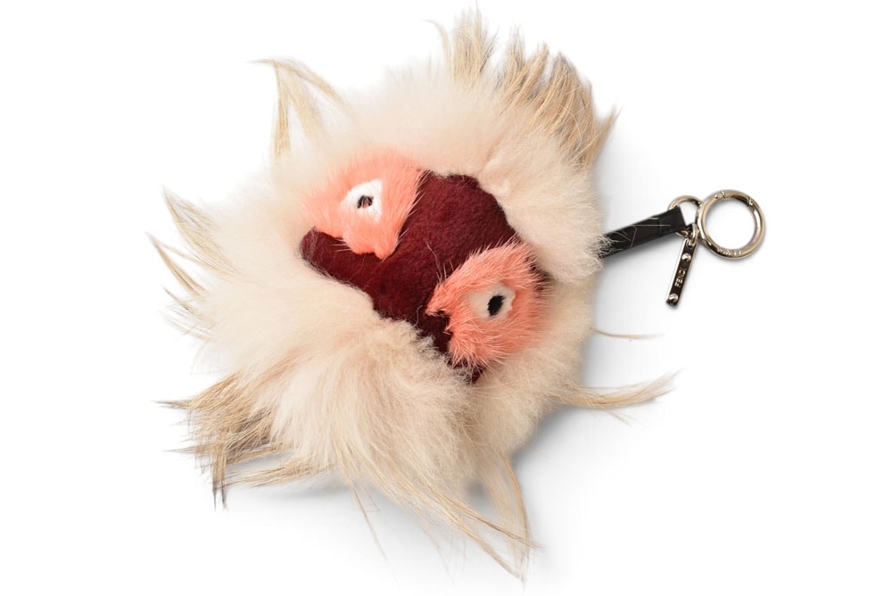 フェンディ キーホルダー/バッグチャーム FENDI バッグ バグズ モンスター ファーチャーム ベージュ/レッド【中古】