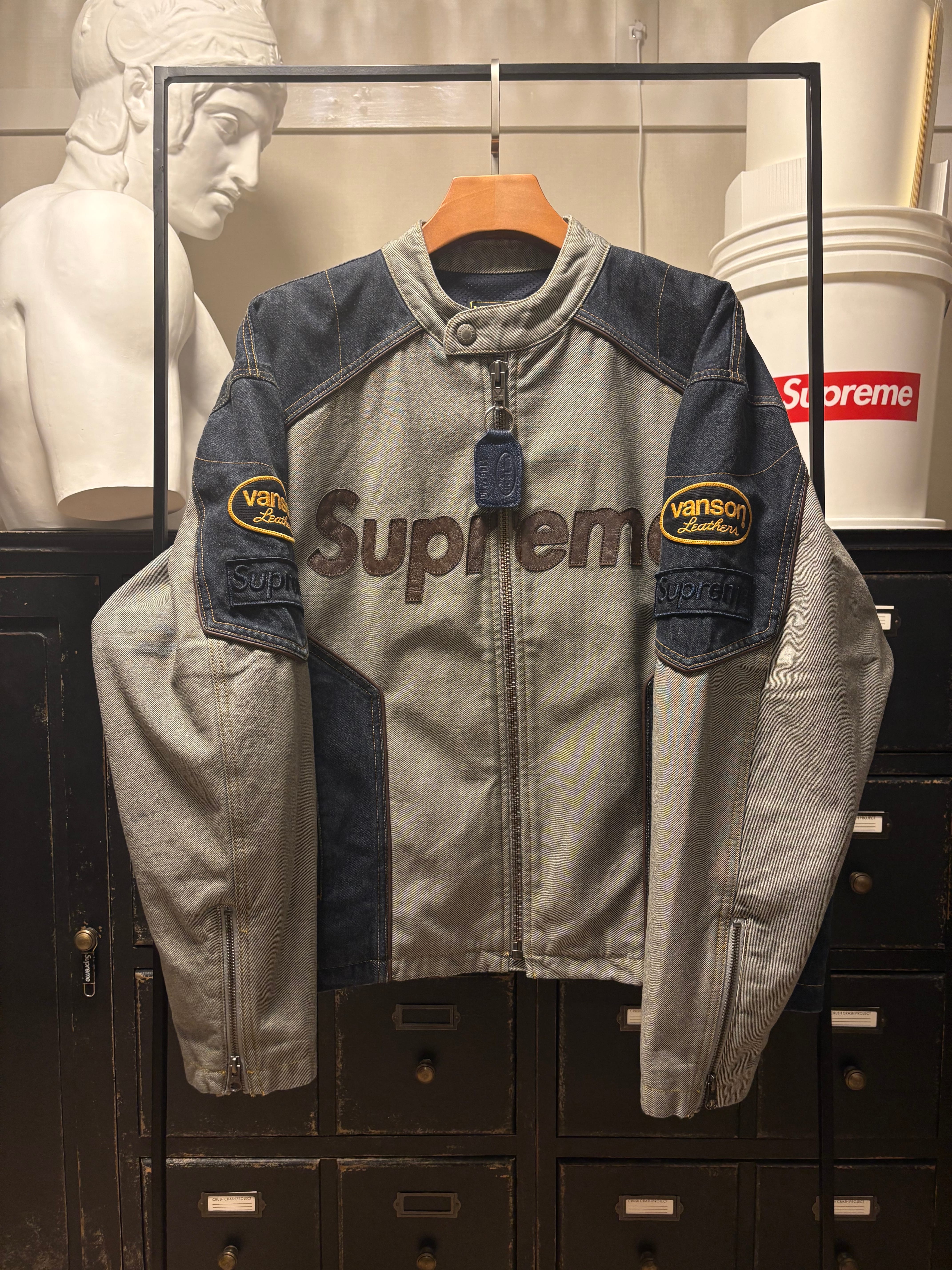 Supreme x Vanson Leathers Cordura Cotton Jacket "Denim"