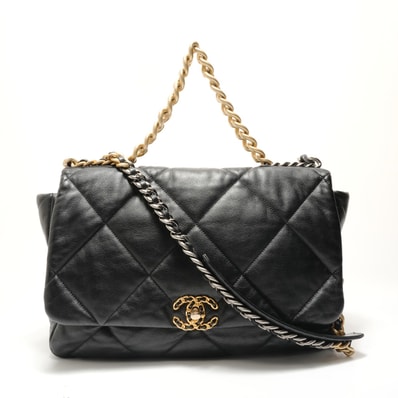 シャネル CHANEL 26番台 2018-2019 シャネル19 ラムスキン ショルダーバッグ【中古】