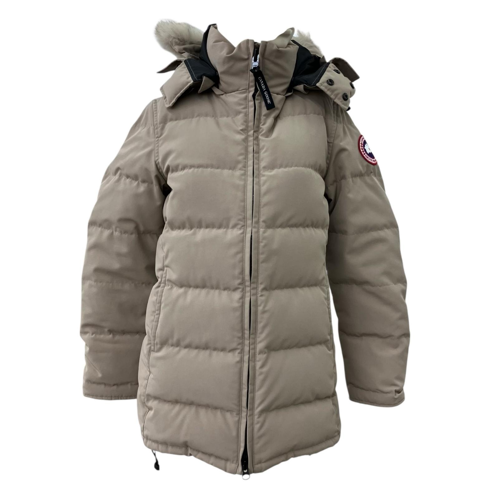 186005 CANADA GOOSE カナダグース ダウンジャケット S ベージュ レディース
