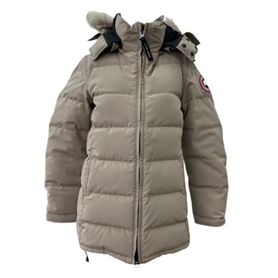 186005 CANADA GOOSE カナダグース ダウンジャケット S ベージュ レディース