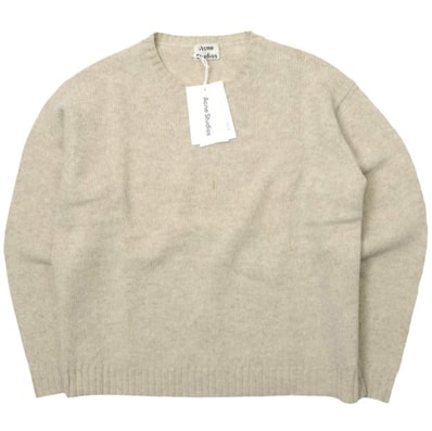 Acne Studios アクネストゥディオズ SAMARA WOOL PAW17 シェットランド クルーネックニット 19P173 S(170/84A) BEIGE セーター トップス g28508