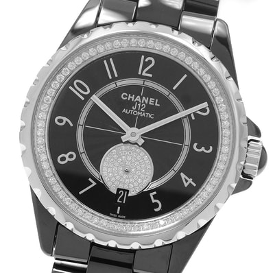 ☆美品 シャネル J12 黒セラミック H3840 ボーイズ 【中古】
