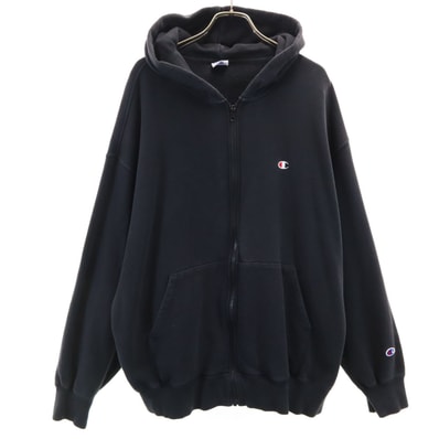 Champion チャンピオン 長袖 スウェット ジップパーカー 4L ブラック ビックサイズ