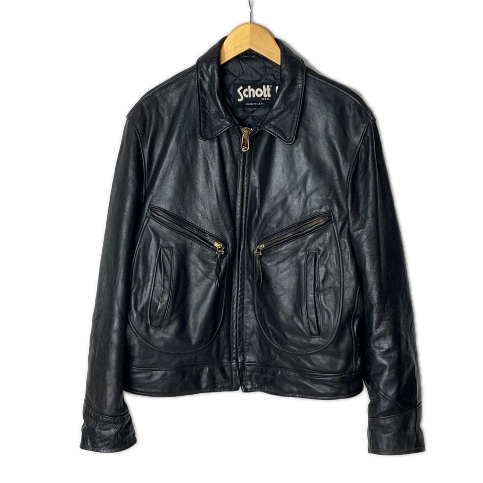Schott ショット レザージャケット SIZE 42 メンズ 637 ブラック