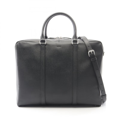 トッズ TOD'S 2WAY ビジネスバッグ バッグ レザー メンズ ブラック系 【中古】