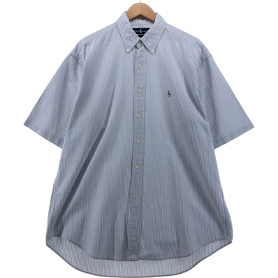 古着 ラルフローレン Ralph Lauren 半袖 ボタンダウン ストライプシャツ メンズL相当/eaa555138