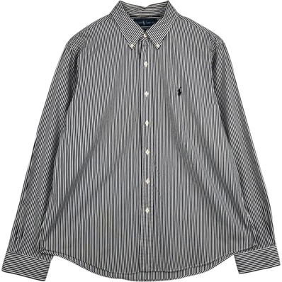 古着 ラルフローレン Ralph Lauren RALPH LAUREN CUSTOM FIT 長袖 ボタンダウンストライプシャツ メンズXL相当/eaa495519