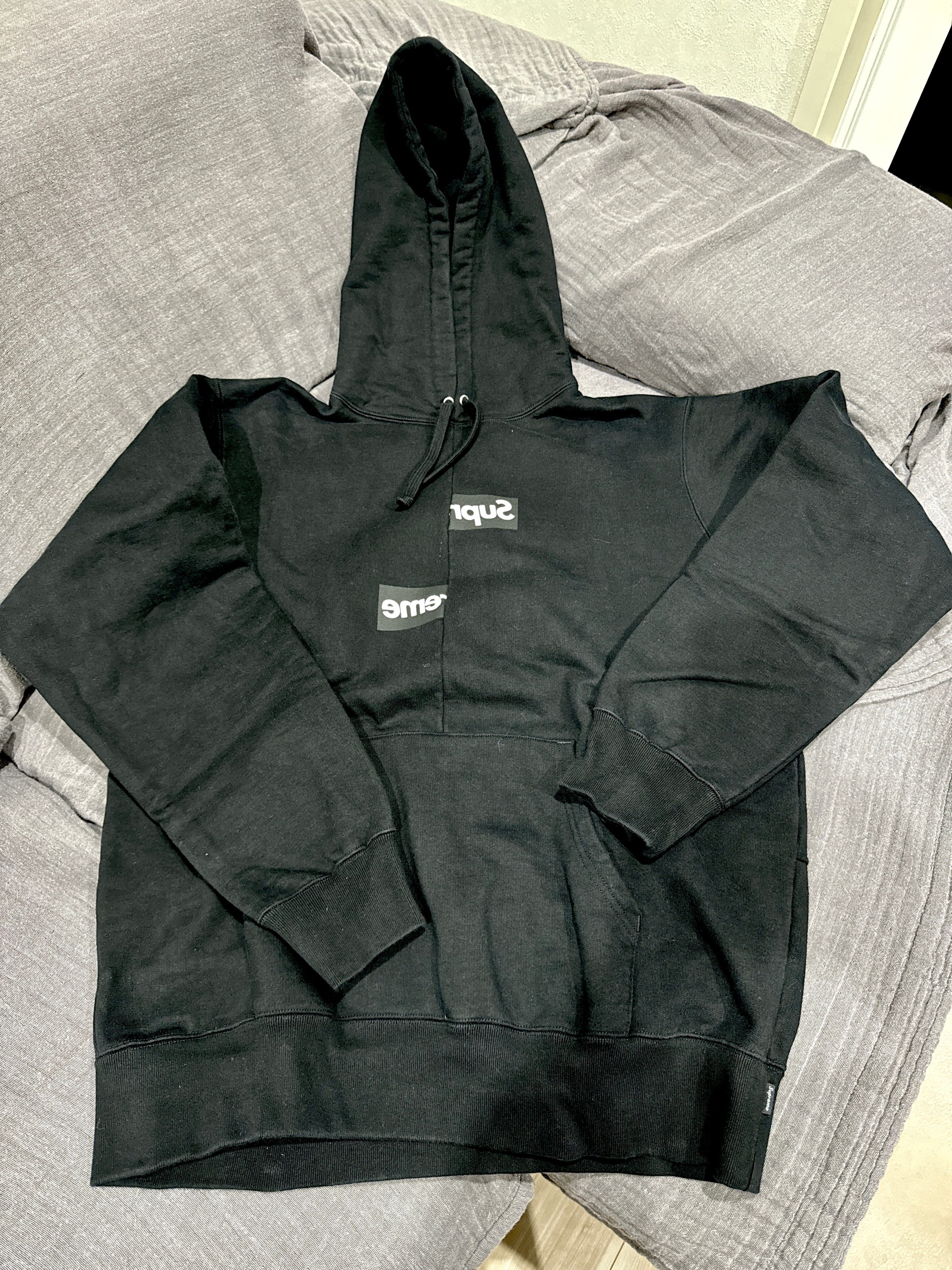 Supreme / Comme des Garçons SHIRT® Split Box Logo Hooded Sweatshirt "Black"